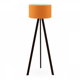 Φωτιστικό Δαπέδου Rosling Megapap Mdf/ύφασμα pvc Χρώμα Μαύρο/πορτοκαλί 38x21x140εκ.