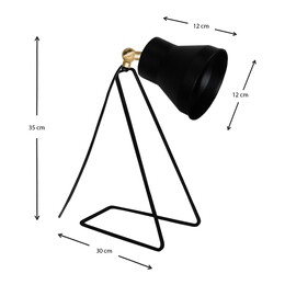 Φωτιστικό Γραφείου Collins Megapap Μεταλλικό Χρώμα Μαύρο 30x30x35εκ.