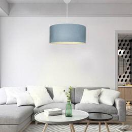 Φωτιστικό Οροφής Monahan Megapap Υφασμάτινο Μονόφωτο Χρώμα Μπλε 38x20x70εκ.