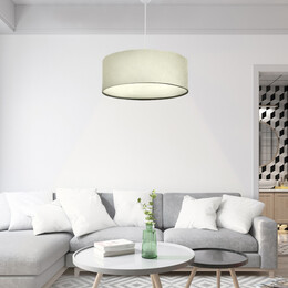 Φωτιστικό Οροφής Monahan Megapap Υφασμάτινο Μονόφωτο Χρώμα Εκρού 38x20x70εκ.