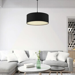 Φωτιστικό Οροφής Monahan Megapap Υφασμάτινο Μονόφωτο Χρώμα Μαύρο 38x21x70εκ.