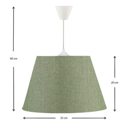 Φωτιστικό Οροφής Elanor Megapap Υφασμάτινο Μονόφωτο Χρώμα Κυπαρισσί 37x21x70εκ.