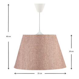 Φωτιστικό Οροφής Elanor Megapap Υφασμάτινο Μονόφωτο Χρώμα ροζ 37x21x70εκ.