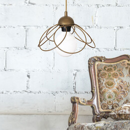 Φωτιστικό Οροφής Zufash Megapap e14 Μεταλλικό Μονόφωτο Χρώμα Χρυσό 25x25x60εκ.