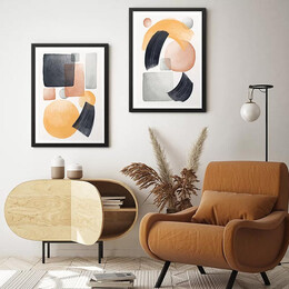 Πίνακας "shapes" Megapap 2 Τμχ. σε Πλαίσιο 35x45x2εκ.