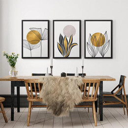 Πίνακας "plants" Megapap 3 Τμχ. σε Πλαίσιο 35x45x2εκ.