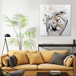 Πίνακας σε Καμβά "hidden Face" Megapap Ψηφιακής Εκτύπωσης 60x60x3 εκ.