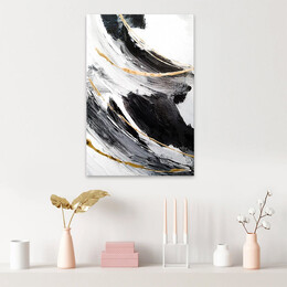 Πίνακας σε Καμβά "golden and Silver Reflections" Megapap Ψηφιακής Εκτύπωσης 50x75x3εκ.