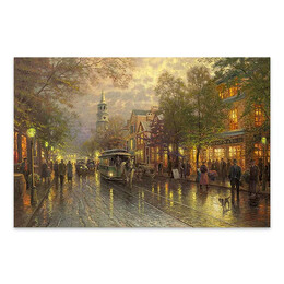 Πίνακας σε Καμβά "wet Streets" Megapap Ψηφιακής Εκτύπωσης 75x50x3εκ.