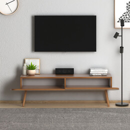 Έπιπλο Τηλεόρασης Lotus Megapap Χρώμα Καρυδί 120x30x40εκ.