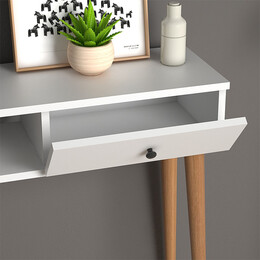 Κονσόλα Μελαμίνης Napoli Megapap Χρώμα Λευκό 90x29x88εκ.