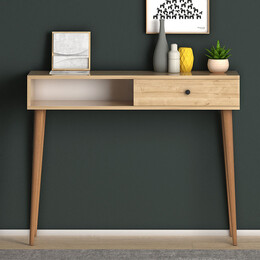 Κονσόλα Μελαμίνης Napoli Megapap Χρώμα oak 90x29x88εκ.