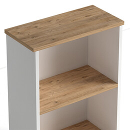 Βιβλιοθήκη Μελαμίνης Flora Megapap Χρώμα White - oak 52x25x80εκ.