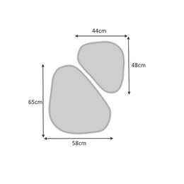 Σετ Καθρεφτών Τοίχου Leista Megapap 2 Τμχ. Χρώμα Λευκό 65x58x2,2εκ.
