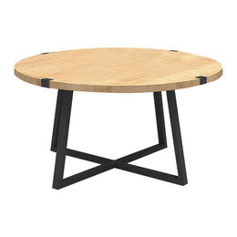 Τραπεζάκι Σαλονιού Mauricio Megapap Μεταλλικό - Μελαμίνης Χρώμα Sonoma - Ανθρακί 78x78x43εκ.