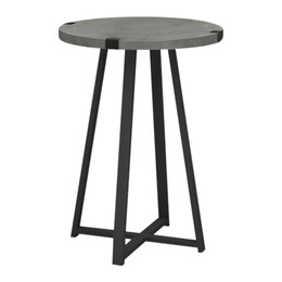 Βοηθητικό Τραπεζάκι Pedro Megapap Μεταλλικό - Μελαμίνης Χρώμα Ανθρακί 44x44x58εκ.