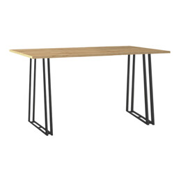 Τραπέζι Gable Megapap Μεταλλικό - Μελαμίνης Χρώμα Sonoma - Ανθρακί 140x80x76εκ.