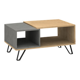 Τραπεζάκι Σαλονιού don Megapap Μελαμίνης Χρώμα Sonoma - Ανθρακί 90x55x44εκ.