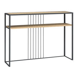 Κονσόλα Kary Megapap Μεταλλική - Μελαμίνης Χρώμα oak 120x33x90εκ.