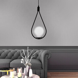 Φωτιστικό Οροφής Shemesh Megapap e27 Μεταλλικό Μονόφωτο Χρώμα Μαύρο 20x20x85εκ.