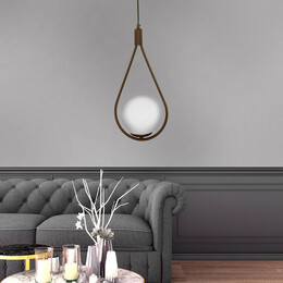 Φωτιστικό Οροφής Shemesh Megapap e27  Μεταλλικό Μονόφωτο Χρώμα Χρυσό ματ 20x20x85εκ.