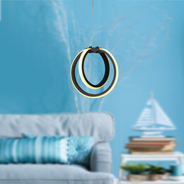 Φωτιστικό Οροφής led Jupiter Megapap Μεταλλικό Μονόφωτο Χρώμα Μαύρο 19x16x60εκ.