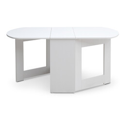 Τραπέζι Μελαμίνης Winslet Megapap Επεκτεινόμενο Χρώμα Λευκό 34(63+63)x80x76εκ.