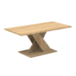 Τραπεζάκι Σαλονιού Marcello Megapap Μελαμίνης Χρώμα Φυσικό Οξιάς 110x55x48εκ.