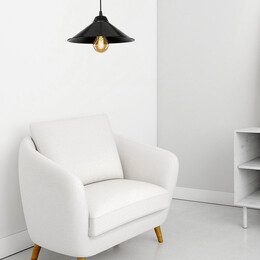 Φωτιστικό Οροφής Felicity Megapap e27 Πλαστικό Μονόφωτο Χρώμα Μαύρο 24x24x70εκ.