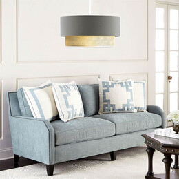 Φωτιστικό Οροφής Lucifer Megapap e27 Υφασμάτινο Μονόφωτο Χρώμα Γκρι 30x15x70εκ.