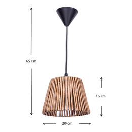 Φωτιστικό Οροφής Arsenio Megapap e27 Χάρτινο Μονόφωτο Χρώμα Φυσικό 20x20x65εκ.