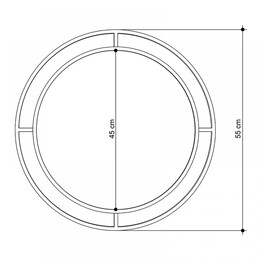 Καθρέφτης Τοίχου Bubble Megapap Αλουμινίου Χρώμα Μαύρο 57x2x57εκ.