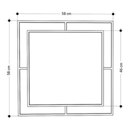 Καθρέφτης Τοίχου Corner Megapap Αλουμινίου Χρώμα Χρυσό 58,6x2x58,6εκ.