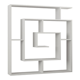 Βιβλιοθήκη Μελαμίνης Labirent Megapap Χρώμα Λευκό 125x22x129εκ.