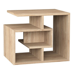 Βοηθητικό Τραπεζάκι Labirent Megapap από Μελαμίνη Χρώμα Φυσικό Οξιάς 54x40x45εκ.