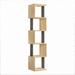 Βιβλιοθήκη Μελαμίνης Piri Megapap Χρώμα Φυσικό Οξιάς/ανθρακί 35x30x161εκ.