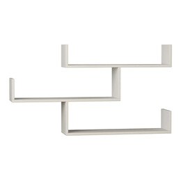 Ραφιέρα Τοίχου Tibet Megapap Μελαμίνης Χρώμα Λευκό 119x22x66εκ.