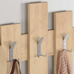 Κρεμάστρα Τοίχου Wave Megapap από Μελαμίνη Χρώμα Φυσικό Οξιάς 64x4x81εκ.