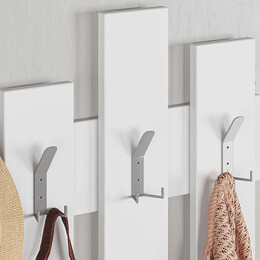 Κρεμάστρα Τοίχου Wave Megapap από Μελαμίνη Χρώμα Λευκό 64x4x81εκ.