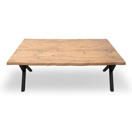 Τραπέζι Walter Megapap mdf - Μεταλλικό Χρώμα Ακακίας 140x80x75εκ.