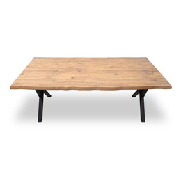 Τραπέζι Walter Megapap mdf - Μεταλλικό Χρώμα Ακακίας 200x100x75εκ.