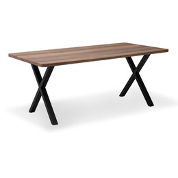 Τραπέζι Jeremy Megapap mdf - Μεταλλικό Χρώμα Καρυδί 160x80x75εκ.