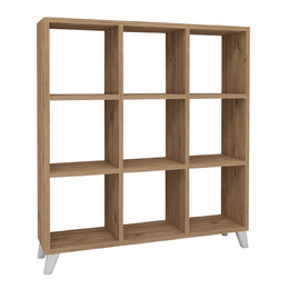 Βιβλιοθήκη Μελαμίνης Saul Megapap Χρώμα Pine oak 88,2x20x88,2εκ.