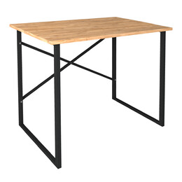 Γραφείο Εργασίας Rilke Megapap Μεταλλικό - Μελαμίνης Χρώμα Μαύρο - Pine oak 90x60x75εκ.