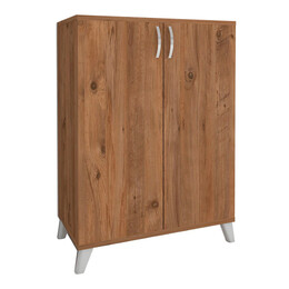 Ντουλάπι Κουζίνας/μπάνιου - Παπουτσοθήκη Μελαμίνης Lilly Megapap Χρώμα Pine oak 72x32,5x88εκ.