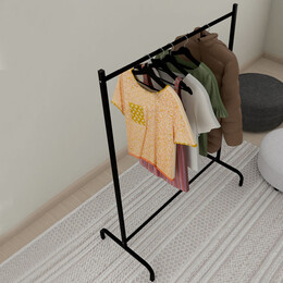 Επιδαπέδια Κρεμάστρα Silman Megapap Μεταλλική Χρώμα Μαύρο 104x48x137εκ.