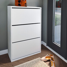 Παπουτσοθήκη Μελαμίνης Nave Megapap 18 Ζευγών Χρώμα Λευκό 73,6x24x110εκ.