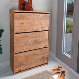 Παπουτσοθήκη Μελαμίνης Nave Megapap 18 Ζευγών Χρώμα Pine oak 73,6x24x110εκ.