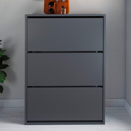 Παπουτσοθήκη Μελαμίνης Nave Megapap 18 Ζευγών Χρώμα Ανθρακί 73,6x24x110εκ.