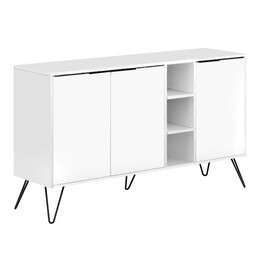 Μπουφές Μελαμίνης Clara Megapap Χρώμα Λευκό 142x35,6x83εκ.